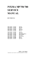 Canon PIXMA MP750 Service Manual preview