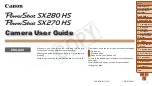 Canon PowerShop SX270 HS User Manual preview