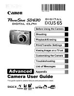 Preview for 29 page of Canon PowerShot SD630 Digital ELPH Camera Basic User'S Manual