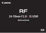 Canon RF 24-70mm F2.8 L IS USM Instructions Manual preview