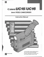 Preview for 1 page of Canon UC 15 Instruction Manual