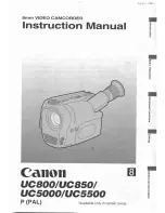 Canon UC 5000 Instruction Manual preview