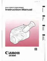 Preview for 1 page of Canon UC 600 Instruction Manual