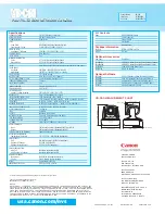 Preview for 2 page of Canon Vb-C60 - Ptz Network Camera Specification Sheet