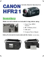 Canon VIXIA HF R21 Instruction Manual For Beginning Users preview