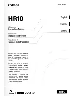 Preview for 1 page of Canon VIXIA HR10 Instruction Manual