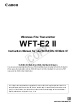 Canon Wireless File Transmitter WFT-E2 II A Instruction Manual preview