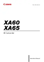 Canon XA60 Instruction Manual preview