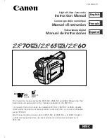 Preview for 1 page of Canon ZR60 Instruction Manual