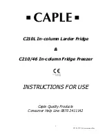 Caple C210/46 Instructions For Use Manual preview