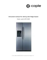 Caple CAFF205SS Instruction Manual preview