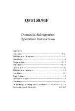 Preview for 1 page of Caple QFF158/91F Operation Instructions Manual