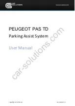 Car Solutions PEUGEOT PAS TD 208 User Manual preview