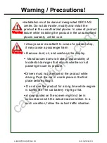 Preview for 2 page of Car Solutions Q-ROIX Operation Manual