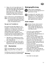 Preview for 11 page of CARAMBA CP-WDE 1511 P Translation Of The Original Instructions For Use