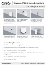 Preview for 2 page of CareCo Vuela BA06049 Usage And Maintenance Instructions