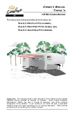 Carefree TRAVEL'R FIXED FLAT PITCH AWNING Owner'S Manual preview