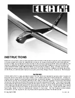 Preview for 1 page of Carl Goldberg Products Electra Instructions Manual