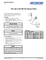 Preview for 1 page of Carlisle Fluid Technologies GA-313 Service Manual