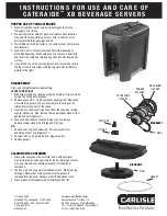 Carlisle cateraide xb Instructions For Use And Care preview