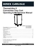 Carlisle Dinex Thermal-Aire II Series Operating & Maintenance Manual preview