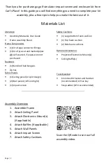 Preview for 2 page of Carl's Place Pro Enclosure Kit Assembly Instructions & User Manual