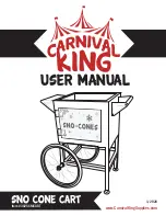 Preview for 1 page of Carnival King SNO CONE CART User Manual