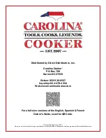 Preview for 28 page of Carolina Cooker M40322 Owner'S Manual