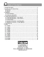 Preview for 3 page of Carotron RCP200 Series Instruction Manual