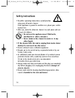 Preview for 20 page of Carrera Sinus Ultra Instructions For Use And Guarantee