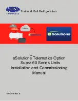 Carrier TRANSICOLD eSolutions Supra 550 Installation And Commissioning Manual preview