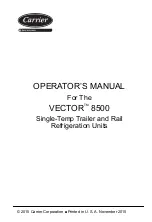 Preview for 3 page of Carrier TRANSICOLD Vector 8500 Operator'S Manual