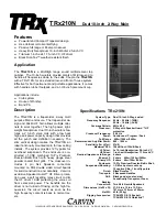 Preview for 1 page of CARVIN TRX210N Datasheet