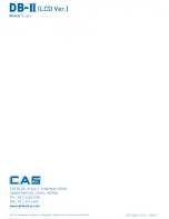 Preview for 31 page of CAS DB-II series Owner'S Manual