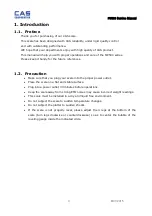 Preview for 3 page of CAS FW500 Service Manual