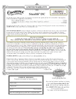 Preview for 2 page of Casablanca Stealth DC C45G11B Owner'S Manual