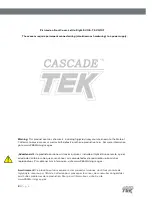 Preview for 2 page of Cascade TEK CTVT1022-H Installation And Operation Manual