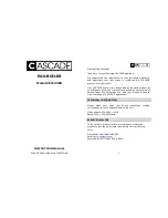 Cascade CE2133EB Instruction Manual preview