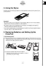 Preview for 6 page of Casio CLASSPad300 - ClassPad 300 Touch-Screen Graphing Scientific Calculator User Manual