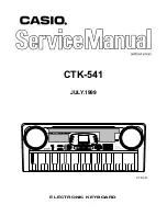 Casio CTK-541 Service Manual preview