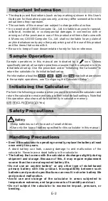 Preview for 3 page of Casio Fx-96SG User Manual