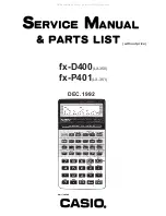 Casio FX-D400 Service Manual And Parts List preview