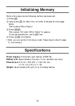 Preview for 24 page of Casio SP-100USNU User Manual