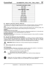 Preview for 4 page of Castellari Olivance PN User Manual And Maintenance