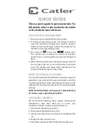 Preview for 1 page of Catler ES 8011 Quick Manual