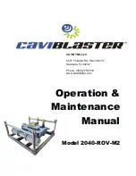 CAVIDYNE Caviblaster 2040-ROV-M2 Operation & Maintenance Manual preview