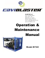 CAVIDYNE Caviblaster 2570-D Operation & Maintenance Manual preview