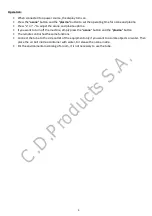 Preview for 3 page of CDP CDP050 Instruction Manual