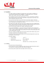 Preview for 9 page of CE+T Power BRAVO 10 - 48/120 User Manual