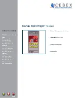 Preview for 1 page of Cebex MicroProgel TC 32 Operating Instructions Manual